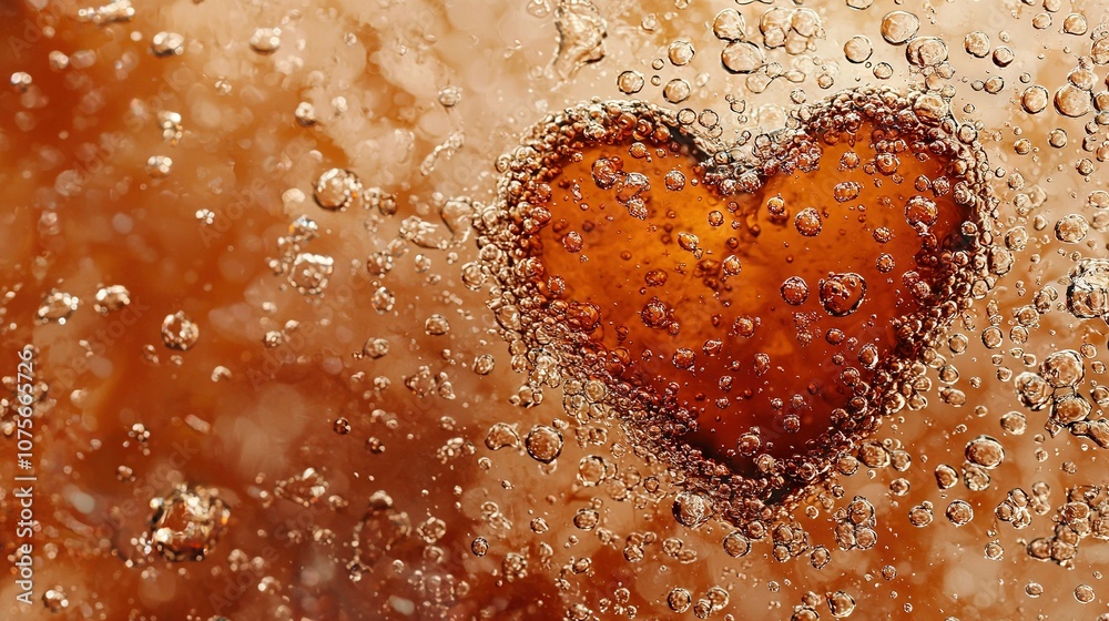 A heart-shaped object rests atop a wet window pane, surrounded by droplets of water A heart-shaped object rests atop a wet window pane, surrounded by droplets of water
