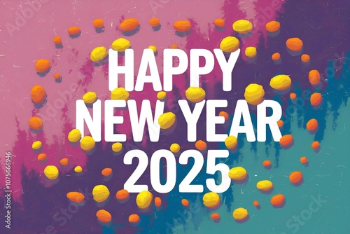 happy new year 2025 concept image. happy new year 2025 text design. 