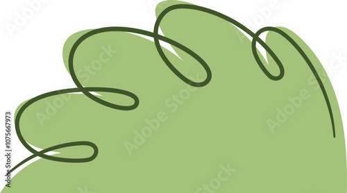 Green grass bush vector illustration