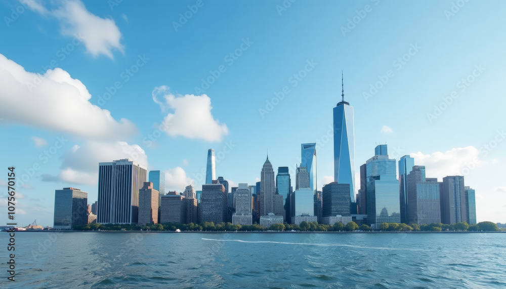 Fototapeta premium New York City Skyline: A Majestic View