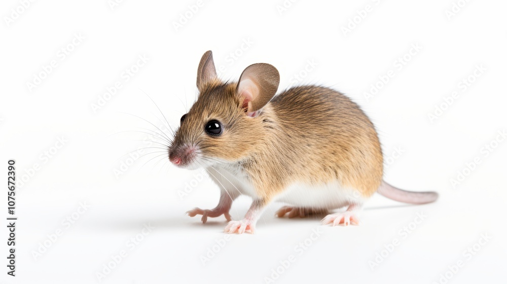 Detailed illustration of an isolated rat for wildlife education and nature themed design projects