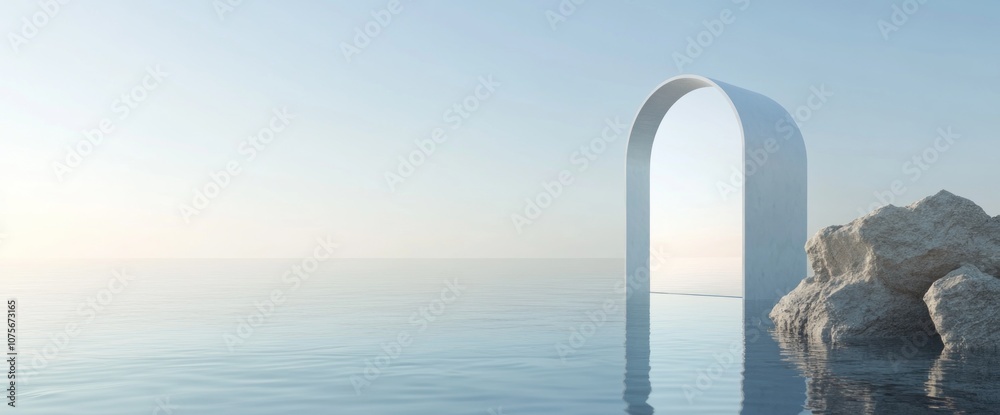 Minimalist Archway Over Water Minimalist Archway Over Water