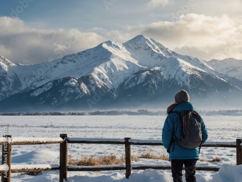 Detailed view of a person's breath visible in cold air