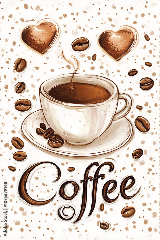 Obraz premium Warm Coffee Love