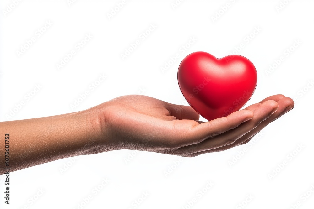 PNG image of a red heart-shaped balloon in the hands of a woman on a transparent background. PNG image of a red heart-shaped balloon in the hands of a woman on a transparent background.