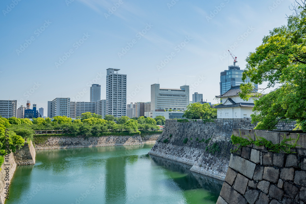 Obraz premium 大阪城公園南外堀 大阪府大阪市