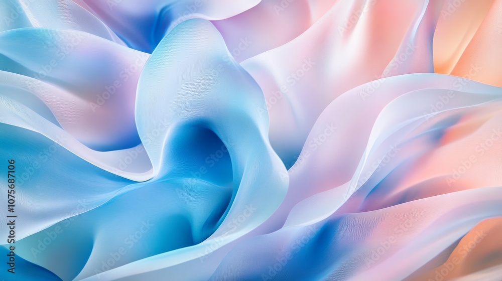 Obraz premium curves, blue and purple smooth