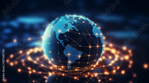 Conceptual illustration of intricate global value chains connecting manufacturers and distributors