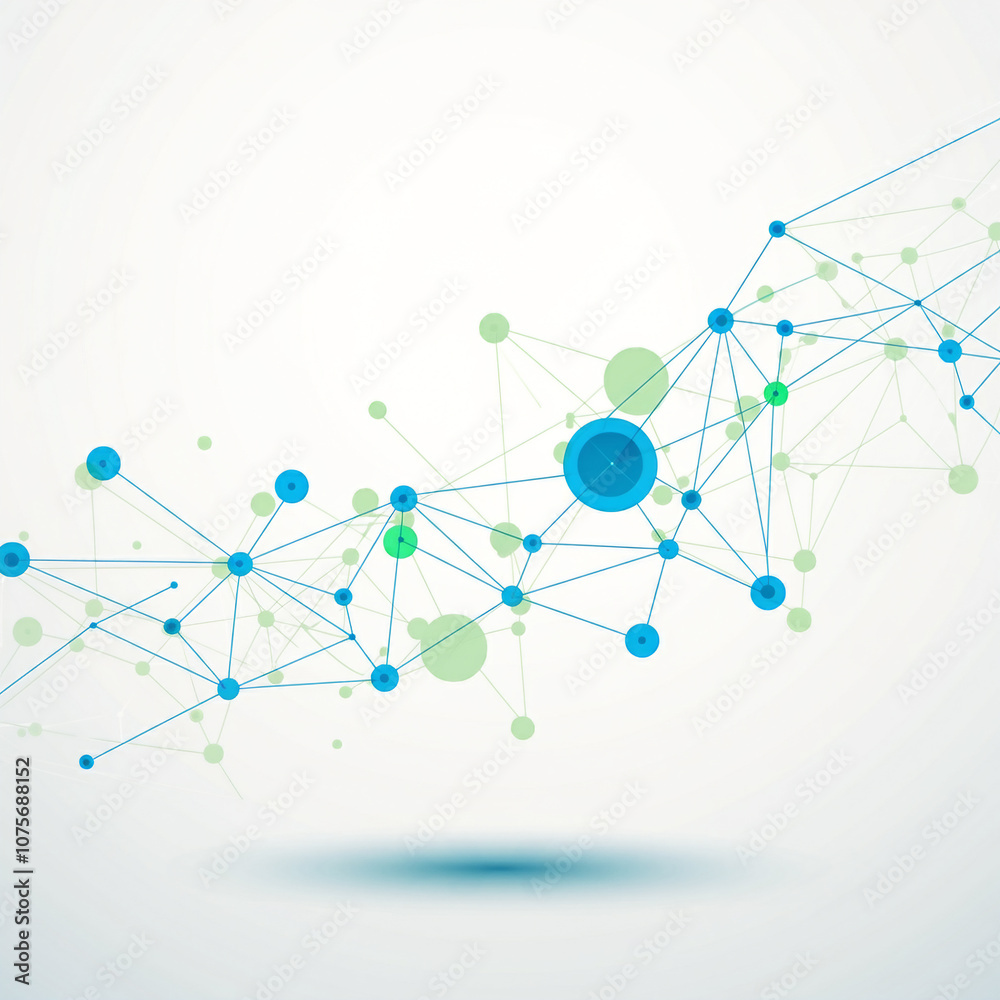 Abstract line art of network of connections interconnected dots in white background Abstract line art of network of connections interconnected dots in white background