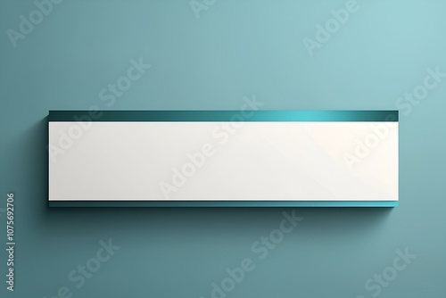 abstract teal and white horizontal banner with glossy texture