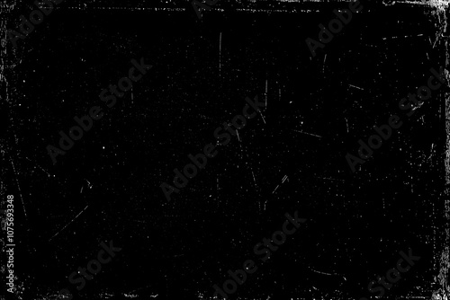 Black old film dust overlay with scratches.