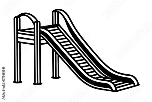 Slide playground icon children vector photo