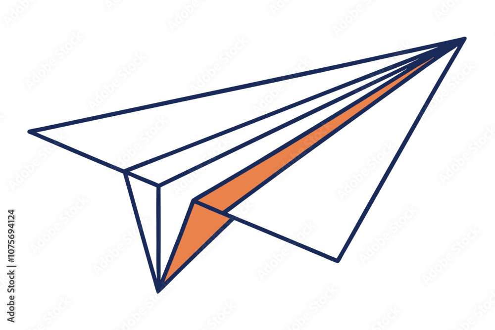 Minimalist Line Drawing of a Paper Plane Simple and Elegant Illustration Minimalist Line Drawing of a Paper Plane Simple and Elegant Illustration