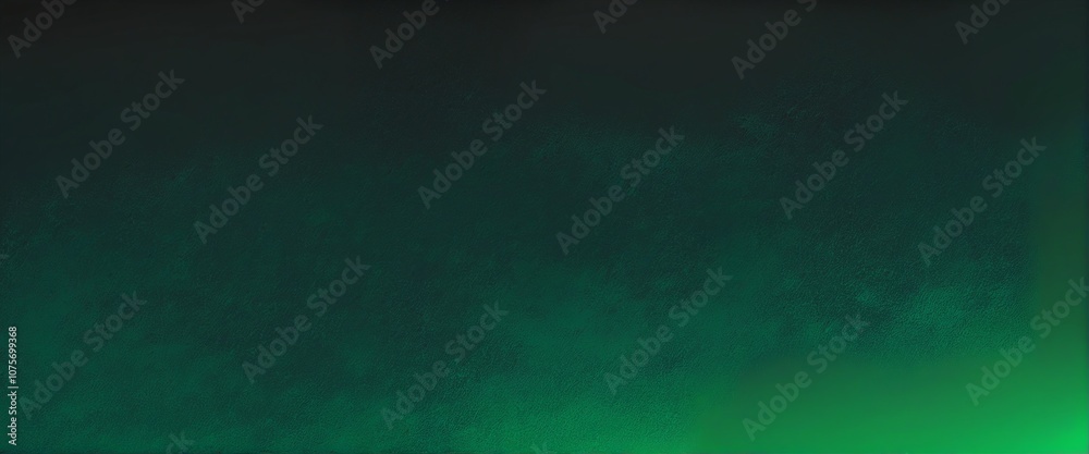 Obraz premium Elegant Green Grainy Texture Fading to Black - Abstract Background Design
