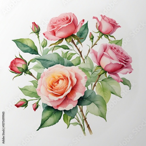 Romantic Floral Watercolor Design
