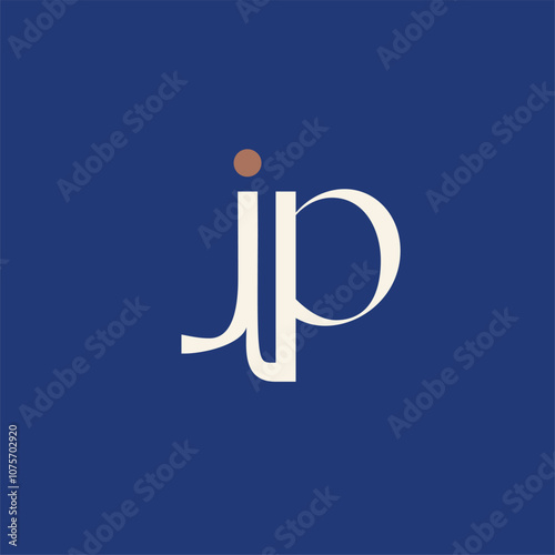 jp letter curved alphabet simple logo vector. j and p monogram initial alphabet logo for luxury clothing, fashion, boutique, business and company
