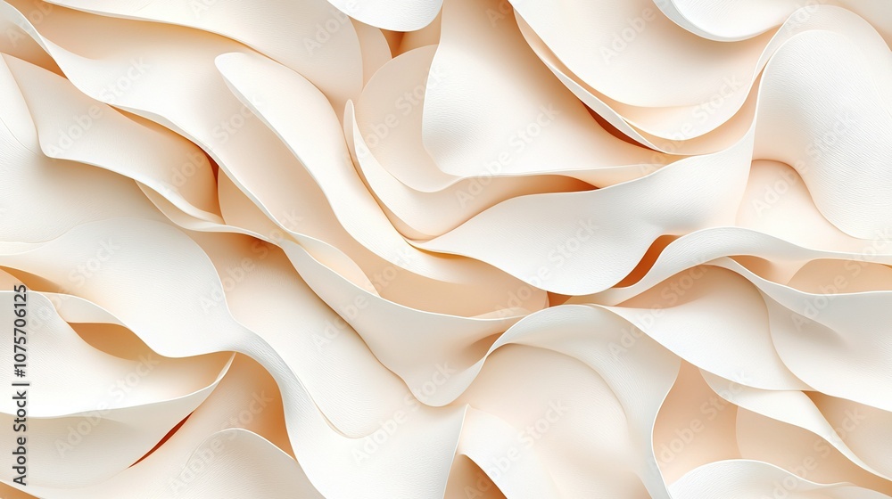 A close-up image of a white fabric with an abundance of ruffled material on top A close-up image of a white fabric with an abundance of ruffled material on top