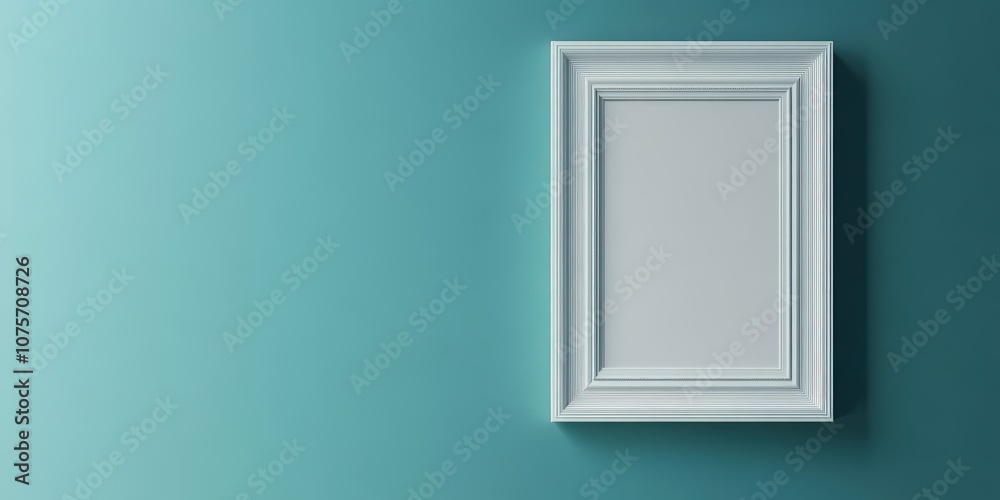 Teal modern minimalist frame. Blank canvas for art display. Ideal for home decor and interior design. Empty frame adds simplicity to any wall space. Suits contemporary and elegant environments. Teal modern minimalist frame. Blank canvas for art display. Ideal for home decor and interior design. Empty frame adds simplicity to any wall space. Suits contemporary and elegant environments.