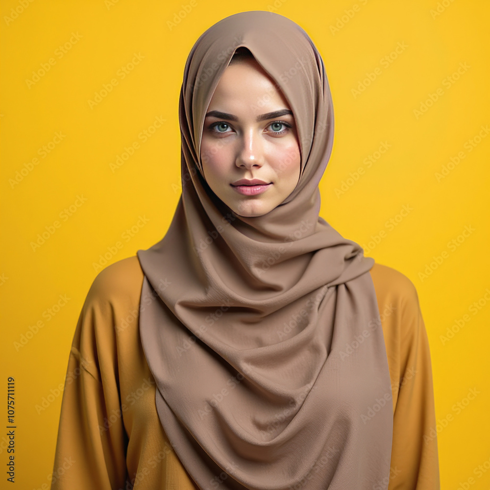 Young Beautiful Girl Wearing Muslim Hijab Young Beautiful Girl Wearing Muslim Hijab