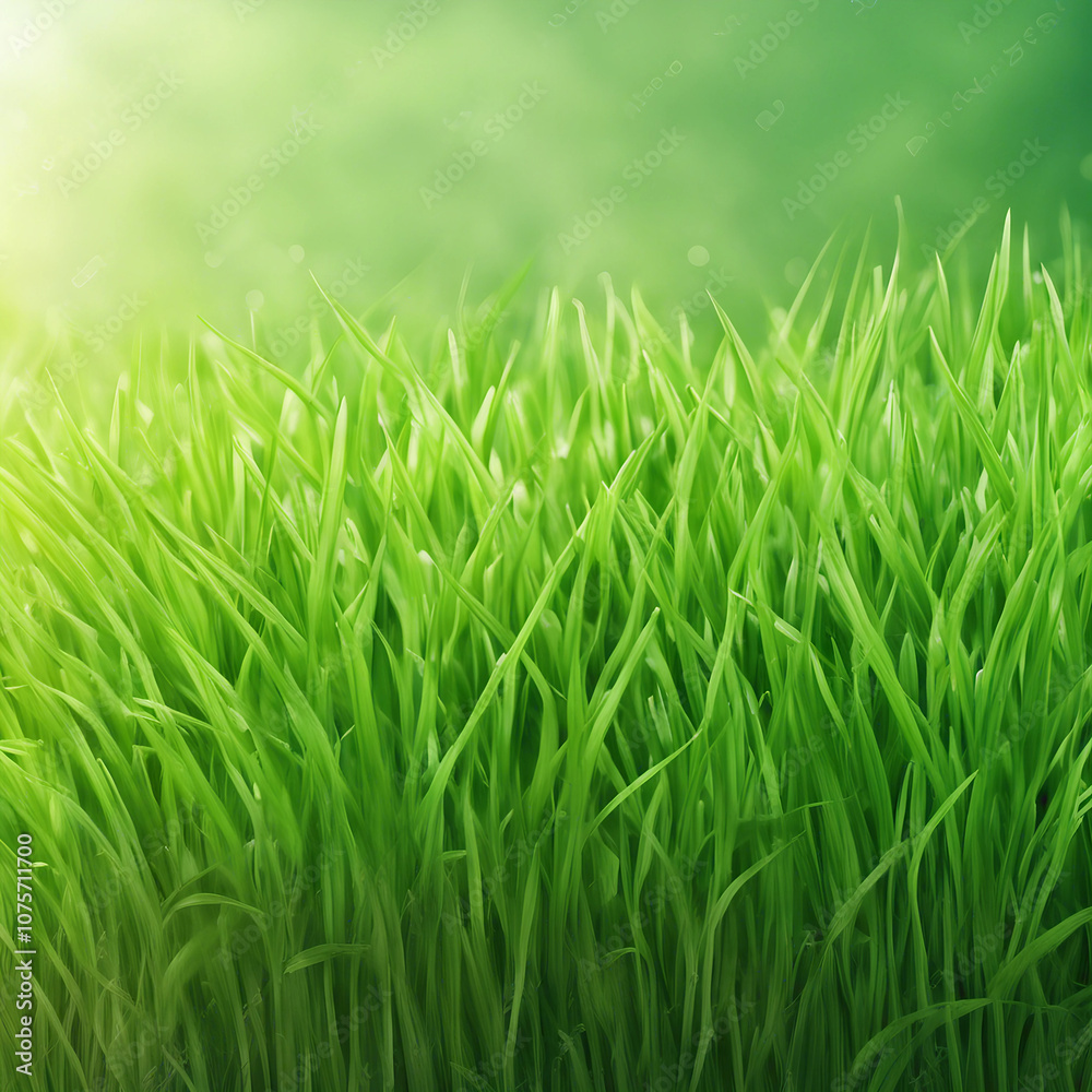 Obraz premium fresh green grass texture background illustration