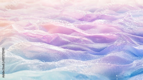 Wallpaper Mural Pastel background with smooth wavy shapes and sparkling drops creates an abstract and dreamy atmosphere, suitable for various design purposes Torontodigital.ca