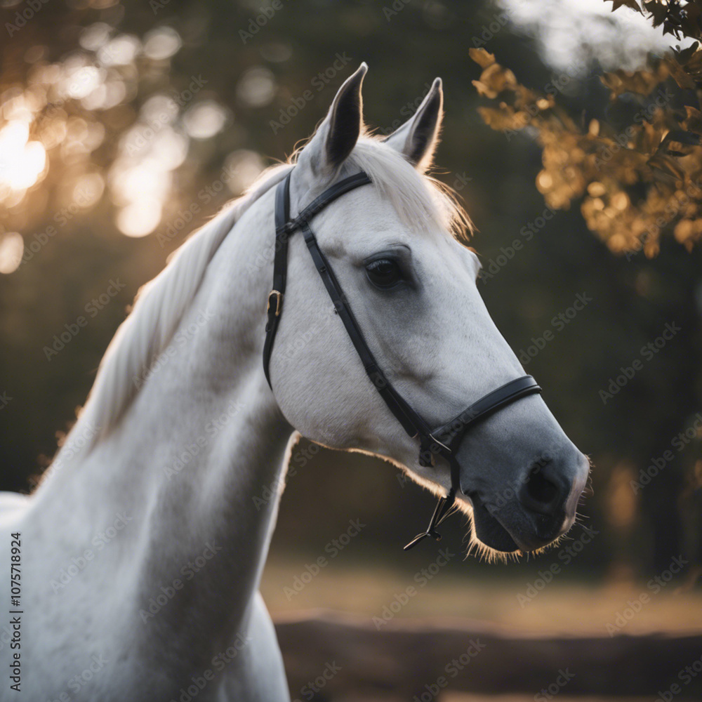 Obraz premium Grey Horse Closeup