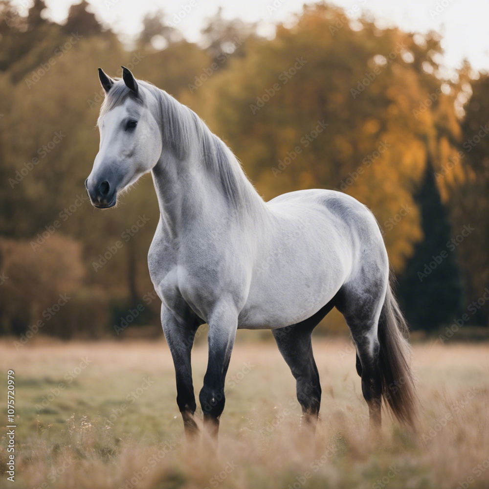 Obraz premium Grey Horse Closeup