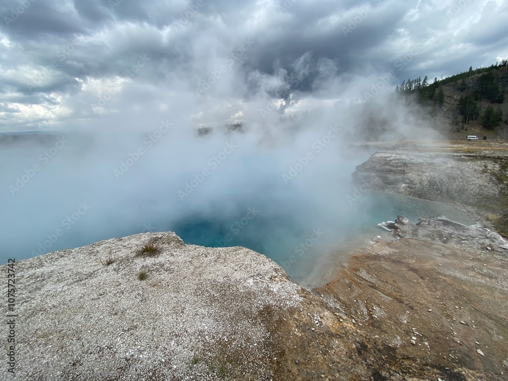 Yellowstone Sapphire Pool Geyser Water Hot Spring Yellowstone Sapphire Pool Geyser Water Hot Spring