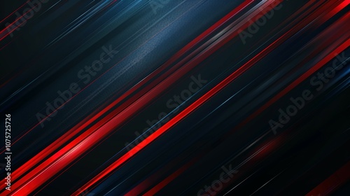 Abstract Diagonal Red and Blue Lines on Black Background