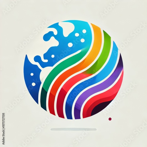 EcoWorld Colorful Earth Logo photo