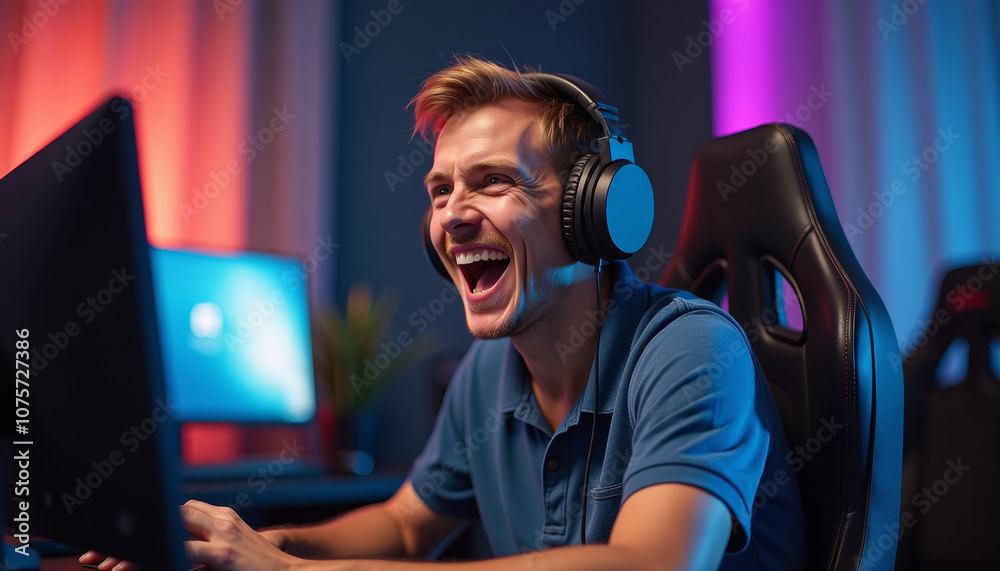 Triumphant Gamer's Joyful Victory Triumphant Gamer's Joyful Victory