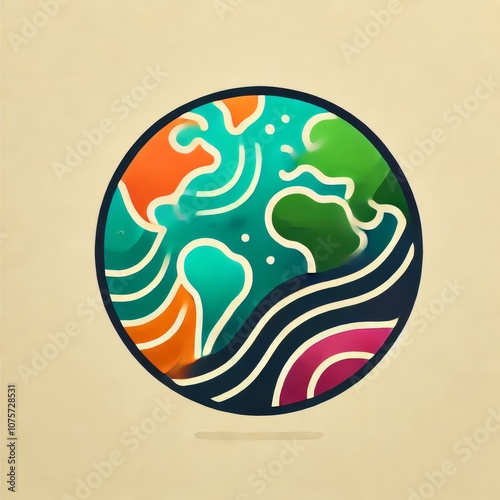 EcoWorld Colorful Earth Logo photo