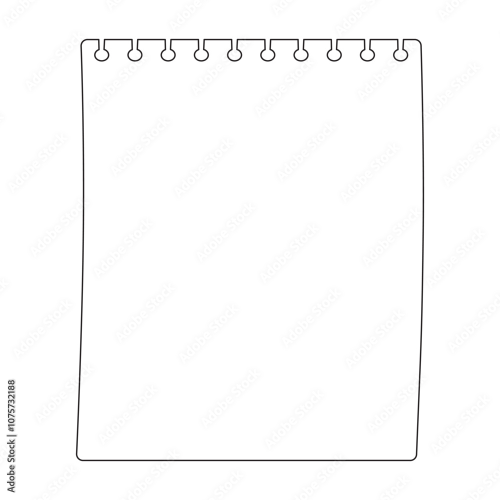Blank diary notebook page or note paper template vector illustration Blank diary notebook page or note paper template vector illustration