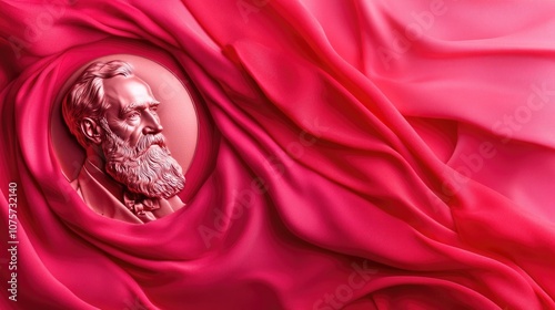 Prestigious nobel prize medal resting on luxurious velvet cushion for award ceremony