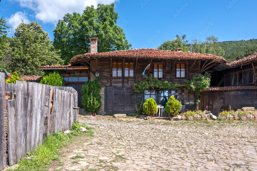Village of Zheravna with nineteenth century houses, Bulgaria Village of Zheravna with nineteenth century houses, Bulgaria