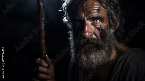 Odysseus Disguised as a Beggar Returning to Ithaca