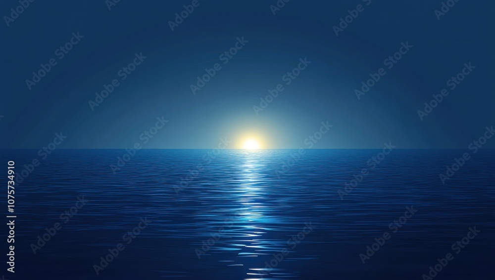 Obraz premium Sun Setting Over the Ocean