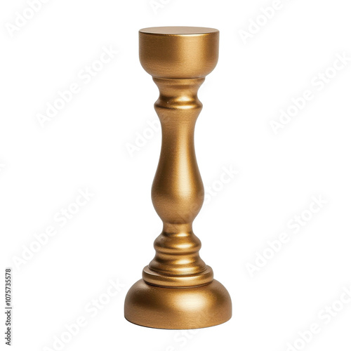 Elegant golden candlestick ideal for home decor and ambiance enhancement.