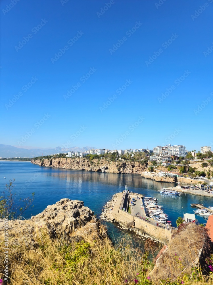 Fototapeta premium view of the city of the city of island