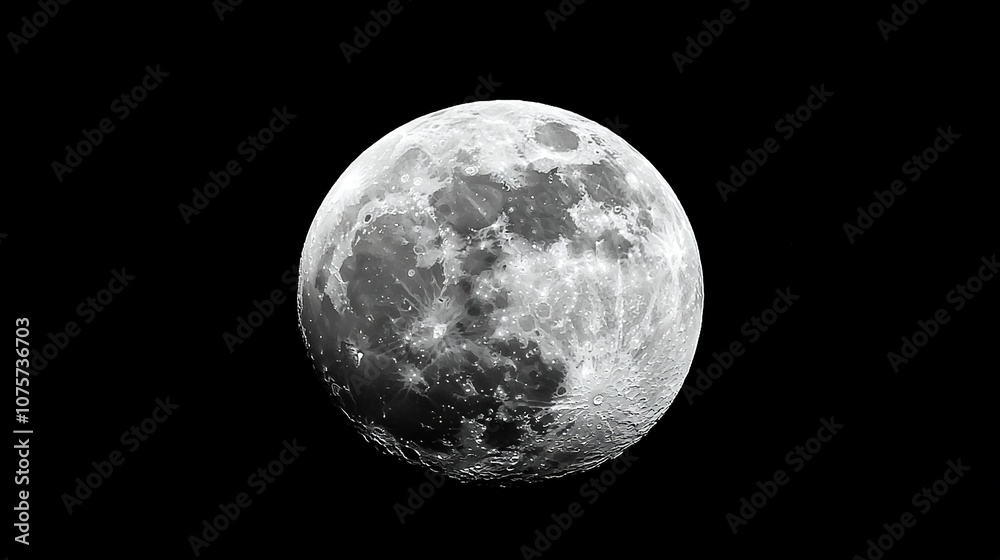 Monochrome aerial image of the moon at night, overlaid by a flying plane Monochrome aerial image of the moon at night, overlaid by a flying plane