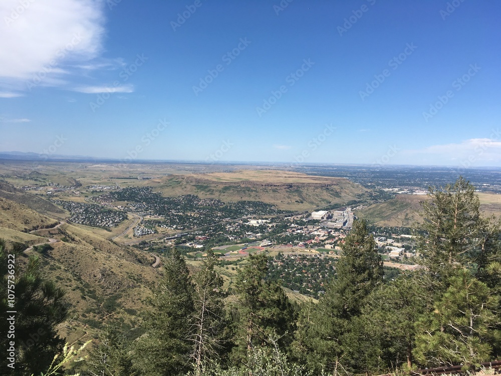 Fototapeta premium view from the top of the mountain