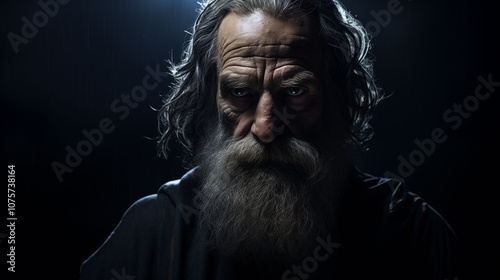 Portrait of Plato, the Ancient Greek Philosopher, in Classical Attire