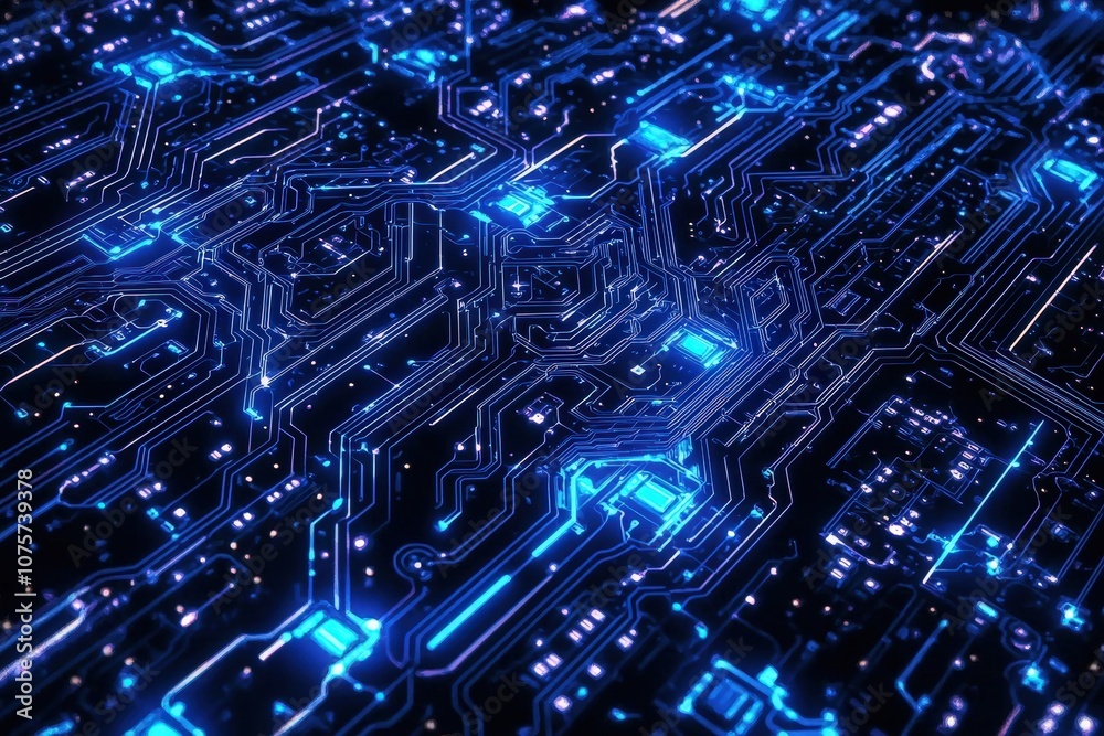 Digital, high-tech comic-style background in black and neon blue, featuring electric circuit lines, creating a futuristic and energetic look.. Digital, high-tech comic-style background in black and neon blue, featuring electric circuit lines, creating a futuristic and energetic look..