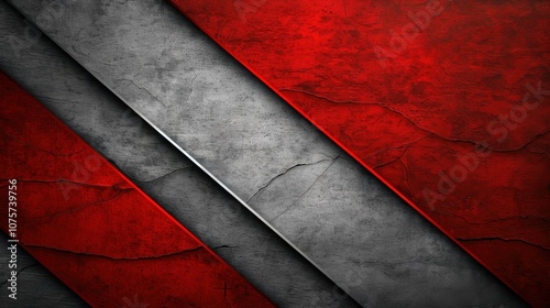 A captivating abstract banner design featuring dark red and grey grunge stripes, perfect for techthemed projects. photo