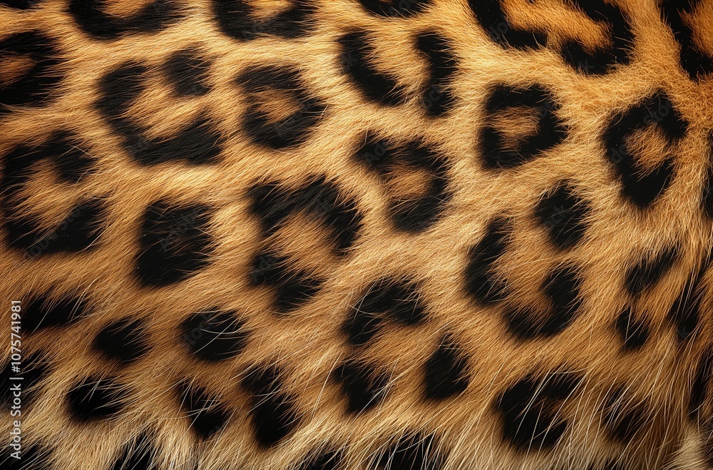 Close up of leopard fur showing spot pattern and texture Close up of leopard fur showing spot pattern and texture