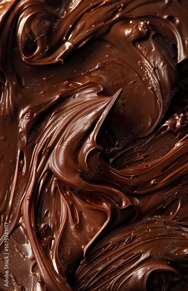 A smooth, rich chocolate texture swirled artistically, showcasing indulgence and culinary delight. A smooth, rich chocolate texture swirled artistically, showcasing indulgence and culinary delight.