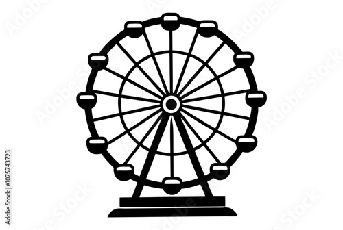 Ferris wheel vector icon design isolated