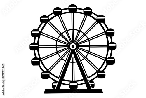 Ferris wheel vector icon design isolated