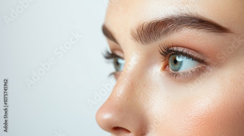 CloseUp of a Beautiful Eye and the Fine Detail of Skin, showcasing its exquisite features