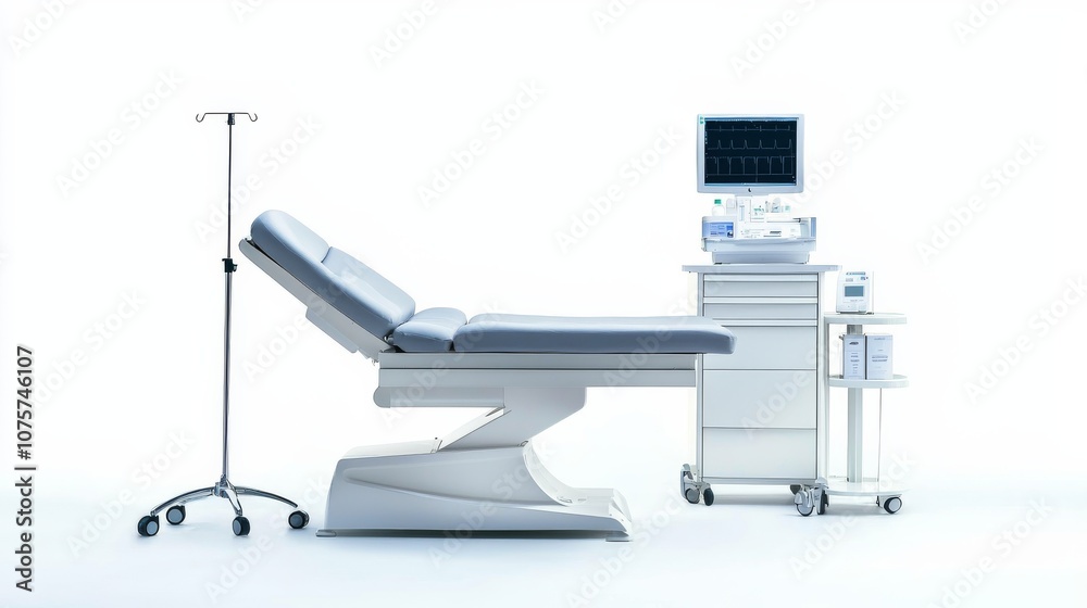 Obraz premium A Modern Medical Examination Room Designed with Advanced Equipment and Comfort in Mind